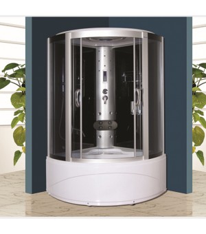 كابينة مغطس زجاج مزخرف جت نحاس صيني 120 × 120 × 215 سم # js-714